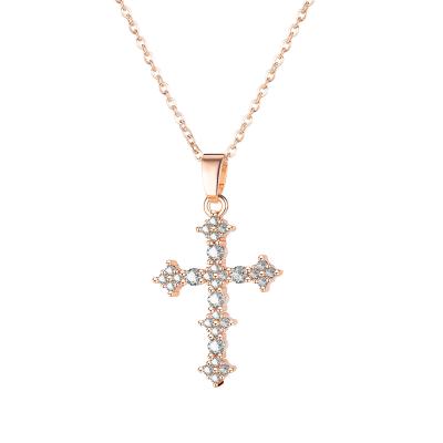 China Low MOQ High Quality Trendy Fashion Cross Simple Design Custom Unique Cross Necklace Pendant for sale