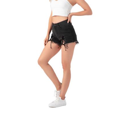 China Manufacturer Woman Jeans lace-up Shorts With Great Pice for sale