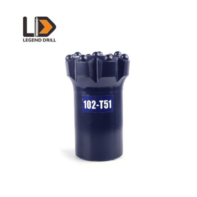 China High Durability Top Hammer Drill Bits , T51 102mm Hammer Drill Bits For Rock for sale