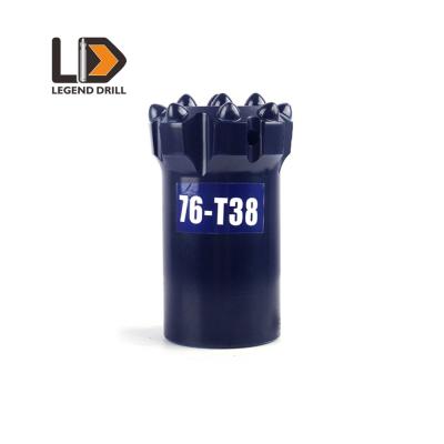 China Retract t38  76 Mm Threaded Drill Bit Hard Rock Drill Bits For Tunneling for sale