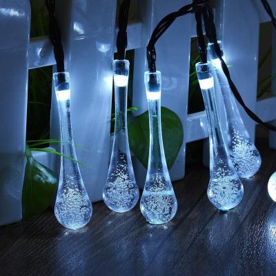 China Bolylight Solar Water Drop String Light Solar String Lights 40 LED Solar Waterproof Water Drop Lights For Garden for sale