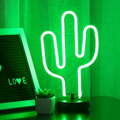 China Chinese Bolylight Manufacturer Custom Cactus Table Home Stand Led Neon Sign Night Lights For Bedroom for sale