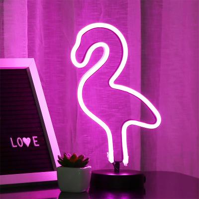 China Amazon Custom Top Selling Pink Color Flamingo Sign Decoration Neon Led Light Decoration for sale