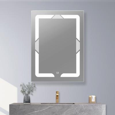 China High Quality Touch Sensor Switch Illuminated Decor Wall Hanging Rectangular Bath Reflects LED Bathroom Mirror for sale