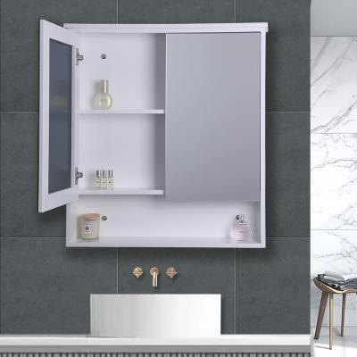 China Contemporary Trendy Warm Glass Mirror Recessed Products Door Curiosity Storage Bathroom Medicine Cabinet Mirrored Bathroom Vanity Cabinets for sale