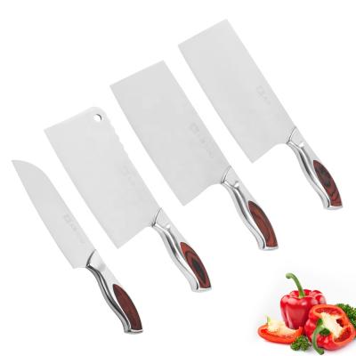 China High Quality Durable Stainless Steel Kitchen Knife Set 4 Piece Cleaver Knife Cleaver Knife For Cooking Factory Custom for sale