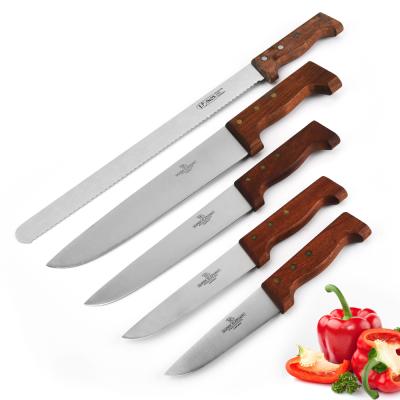 China Wholesale Viable Factory Kitchen Knife Five Sets Stainless Steel Chef Knife Bread Knife Household Combination Gift Set for sale