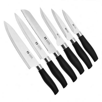 China Sustainable Size Quality Stainless Steel Universal Kitchen Knife Set With PP Handle 6PCS Chef Knives Sustainablle Boning Knife for sale