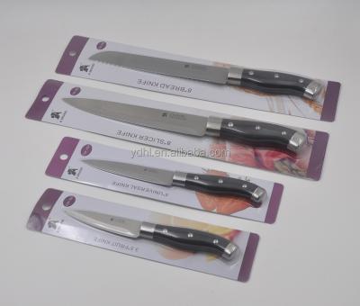 China Sustainable Colored PP Handle Kitchen Chef Knife Set for sale