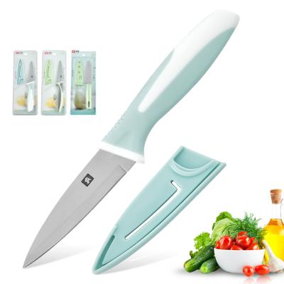 China Viable Factory Wholesale Plastic Fruit Handle Stainless Steel Fruit Knife Household Kitchen Peel Knife Stainless Steel Fruit Peeler Kni for sale