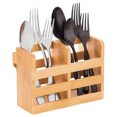 China Sustainable Hot Selling Bamboo Kitchen Utensil Rack Cutlery and Dish Rack Wood Dish Drying Drying Rack for Kitchen for sale