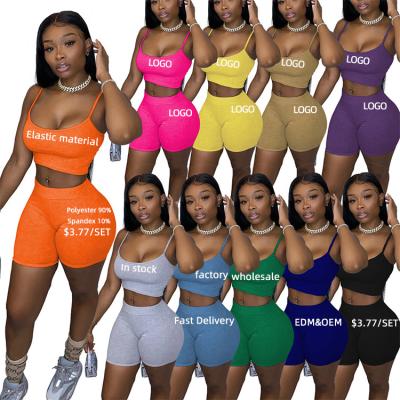 China QUICK DRY S-XL 22021 Pretty And Cheap Clothes For Woman Biker Ladies Short 2 Sets Jogger Equipment Summer Womens Set Two Piece Sweatshirt for sale