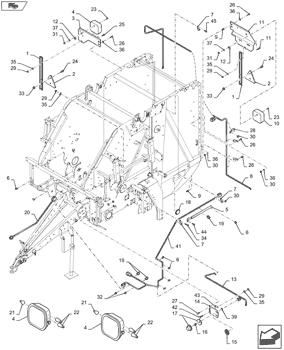 China 86614960 WIRE HARNESS Case parts RB454, RB464, RBX452, RBX453, RBX462, RBX463 for sale