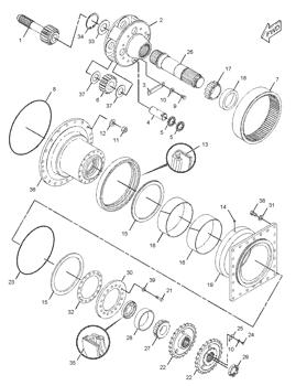 China 2192437 RETAINER Caterpillar parts 120H, 120H ES, 120H NA, 120K, 120K 2, 135H, 135H NA for sale