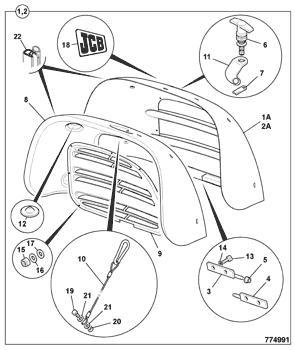 China 331/50483 Cable Bonnet Cable Assy JCB parts for sale