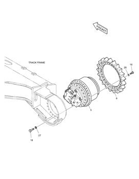 China K1033688 MOTOR;TRAVEL Doosan parts for sale