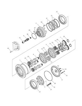 China 2401-9287 TRAVEL DEVICE Doosan parts for sale