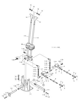 China 137-00035C TRAVEL LEVER Doosan parts for sale