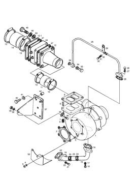 China 65.09100-7020 TURBO CHARGER ASS'Y(EXH.PIPE) for sale