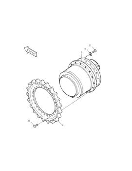 China 2108-1019E SPROCKET Doosan parts for sale