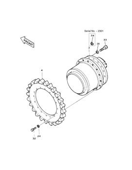 China 2108-1028 SPROCKET Doosan parts for sale