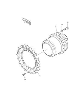 China 108-00017B SPROCKET Doosan parts for sale