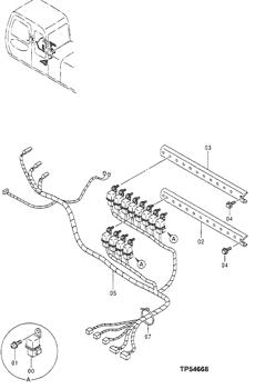 China 0002784 Wiring Harness Deere parts 450LC for sale