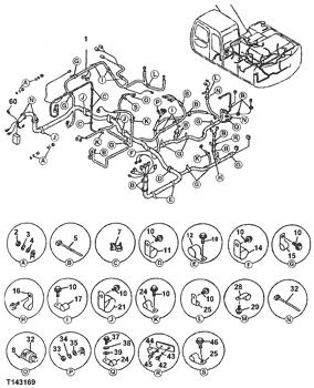 China 0003780 Wiring Harness Deere parts 200LC for sale