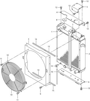 China 26192-17261 CORE,OIL COOLER Hitachi parts LX80-7 for sale