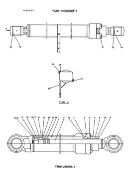 China YM01V00006R300 REPAIR KIT Kobelco parts ED190LC, ED190LC-6E, SK160LC-6E, SK160LC for sale