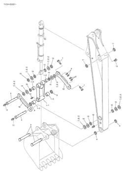 China YV12B01005P1 LINK Kobelco parts BREAKER for sale