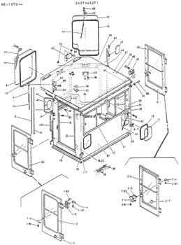 China 2427N2078 GLASS Kobelco parts LK600 for sale