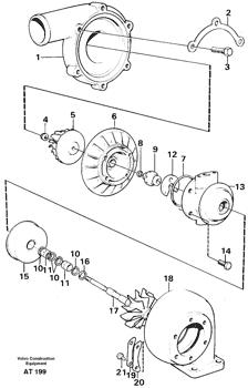 China VOE11033904 Turbocharger Volvo.Heavy parts EC200, EC200 ÅKERMAN, EC230B, EC230B ÅKERMAN, EW200, EW230B ÅKERMAN, L90C, L90D for sale