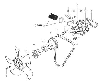 China PJ7411334 Water pump Volvo.Heavy parts EC25, EC30, EC35 for sale