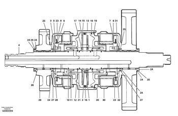 China CH62846 Gear Housing Volvo.Heavy parts G700 MODELS, G700B MODELS for sale