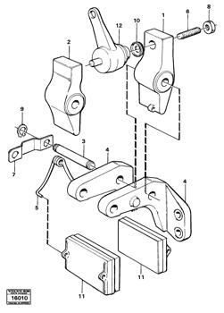 China VOE11992564 Brake pad Volvo.Heavy parts 4500, 4600, 5350, L120, L120B VOLVO BM, L90, L90B VOLVO BM, L90C, L90C VOLVO BM, L90D for sale