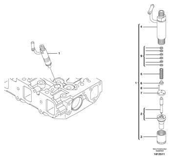 China VOE15079978 Injector Volvo.Heavy parts EC27C, EC35C, ECR38, ECR48C for sale