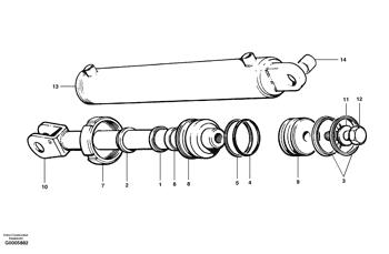 China CH78811 Piston rod Volvo.Heavy parts G700 MODELS, G700B MODELS for sale