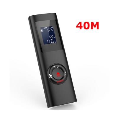 China ABS Handheld Electronic Range Finder Waterproof LCD Display 40M Laser Distance Meter With Backlight for sale