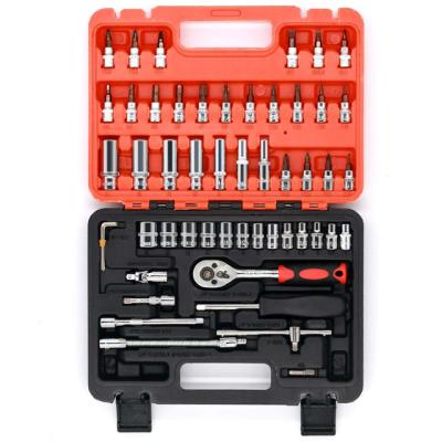 China Automobile Repair Tools 53 Pieces Motorcycle House Car Kit Set Box Mechanics Case Tool Car Repair for sale