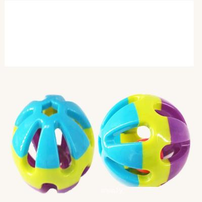 China Viable Audible Bell Toys Three-color Pet Ring Ball Cat Toy Plastic Cat Toy Supplies Manufacturers Wholesale for sale