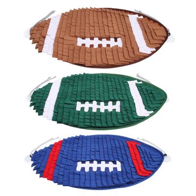 China Viable Encourage Snuff Feeding Mat Natural Rugby Shaped Dog Skills Forager Sniffing Training Mat for sale