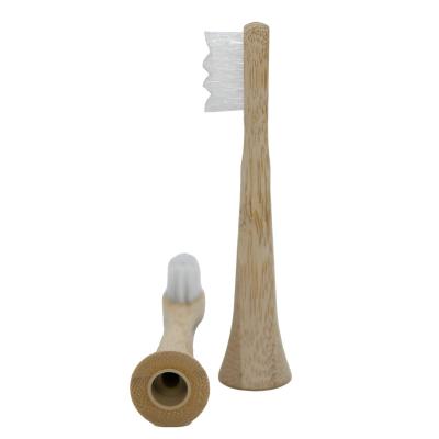 China 100% Replaceable Toothbrush Refill Main Bamboo Eco-Friendly Smooth Compostable Natural Electric Toothbrush Biodegradable for sale