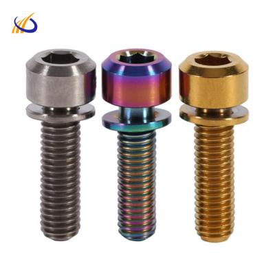 China Hot Sale Supply Titanium Grade 5 (Ti-6Al-4V) Allen Hex Tapered Head Bolts Titanium With Joint Screw For Bicycle for sale