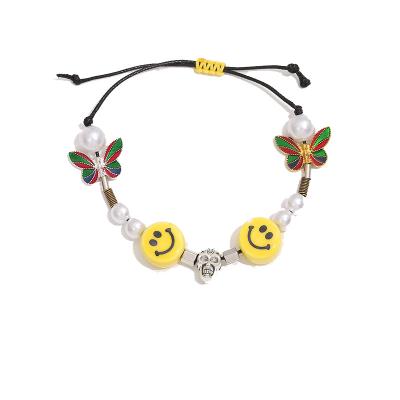 China Environmentally Friendly IDS Multi-component Dies Bead Smile Necklace Skeleton Hip-Hop Gift Bracelet for sale