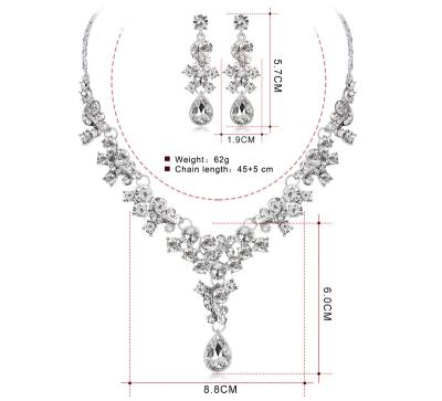 China High quality zircon earrings necklace jewelry sets jewelry set earrings necklace wholesale zirconia for sale