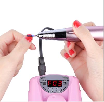 China 30000rpm Light Direct Portable Rechargeable Nail Polisher Nail Polisher Private Logo OEM ODM Factory Nail Drill Machine for sale