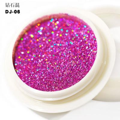 China Art Luminous Glitter Nail Set Glitter Gradient Gradient Nail Glitter Laser Powder 6 Pcs Nail Pixie Pupil Glitter Eye Makeup For Nail Arts for sale