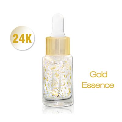 China Skin Revitalizer 24k Gold Foil Essence Face Repair 20ml Liquid Nourishing Hydration Lifting Anti Aging Serum for sale