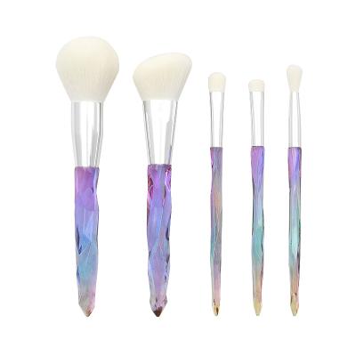 China Angular Blush 5 Pcs Professional Private Label Makeup Brush Set Cosmetics Makeup Tool Makeup Brushes for sale